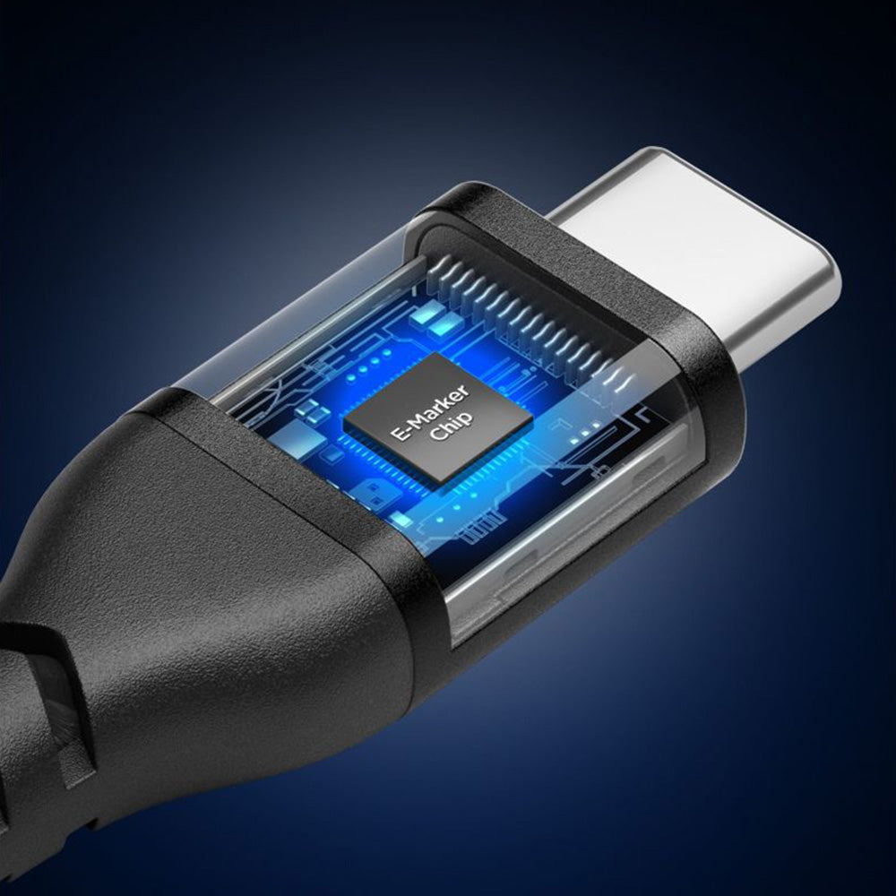 USB-C - USB-C Spigen EB10010CCA adat- és töltőkábel, 100W, 1m, Fekete ACA11103