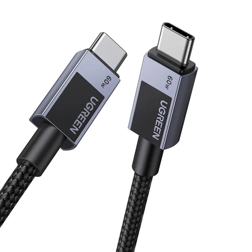 USB-C - USB-C UGREEN L524 adat- és töltőkábel, 60W, 1m, szürke