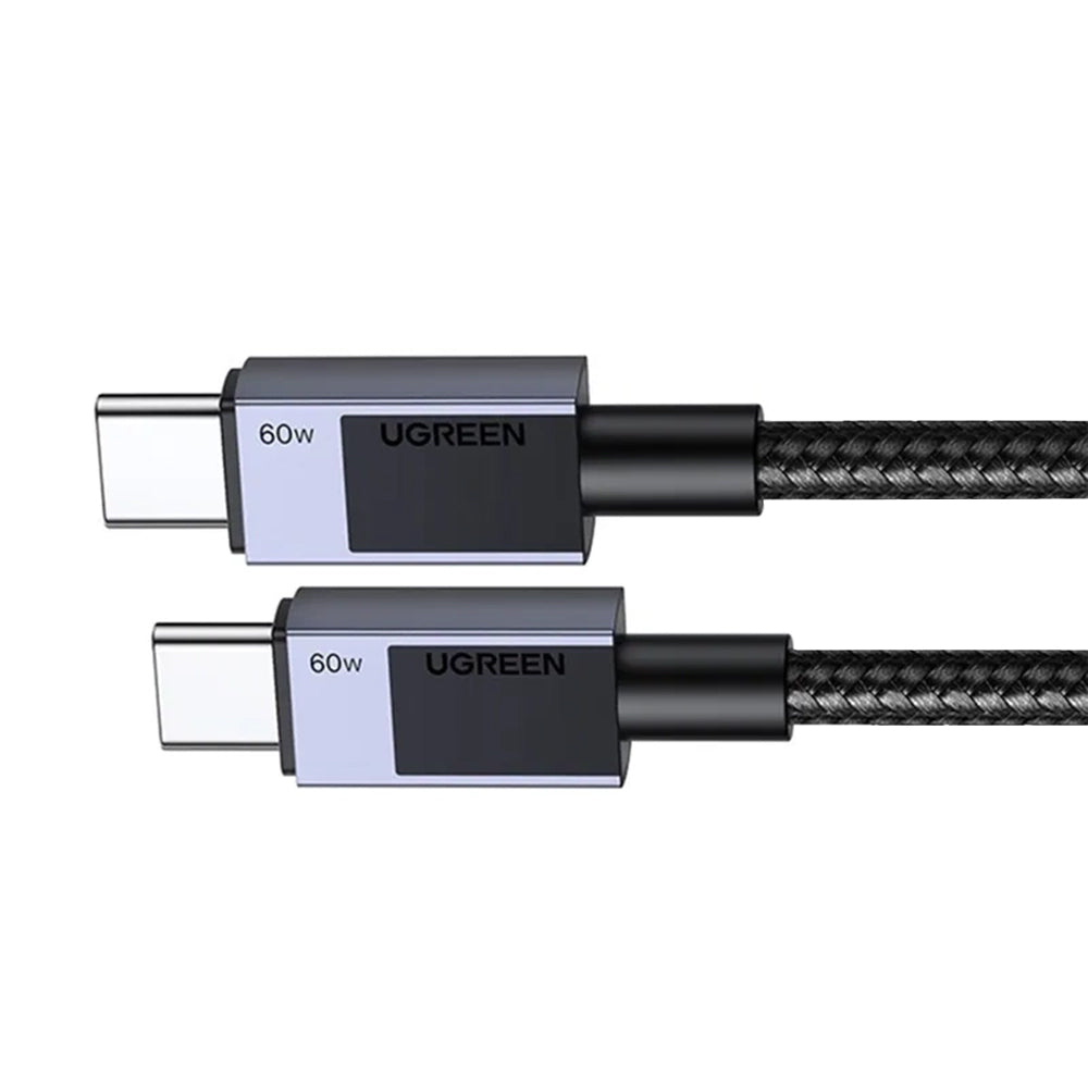 USB-C - USB-C UGREEN L524 adat- és töltőkábel, 60W, 1m, szürke