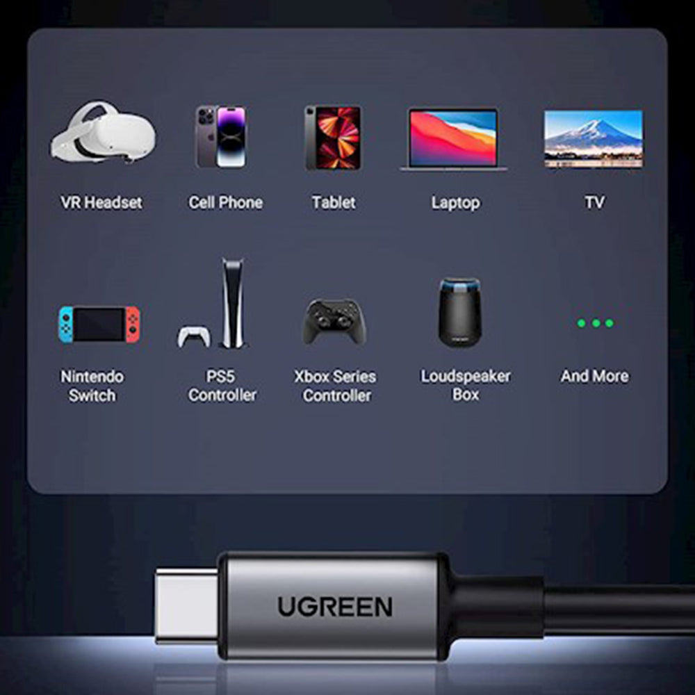 USB-C - USB-C UGREEN US551 (90629) adatszinkronizáló és töltőkábel, 60W, 5m, fekete
