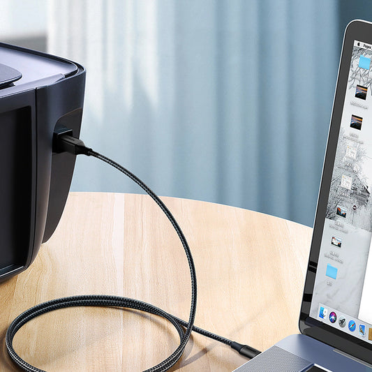 UGREEN US370 nyomtatókábel, USB-C - USB-B, 1m, Fekete