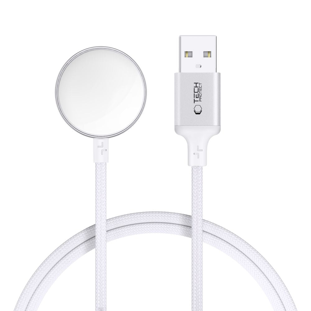 Tech-Protect MC02 UltraBoost Wireless Charger for Apple Watch Series, USB-A, White