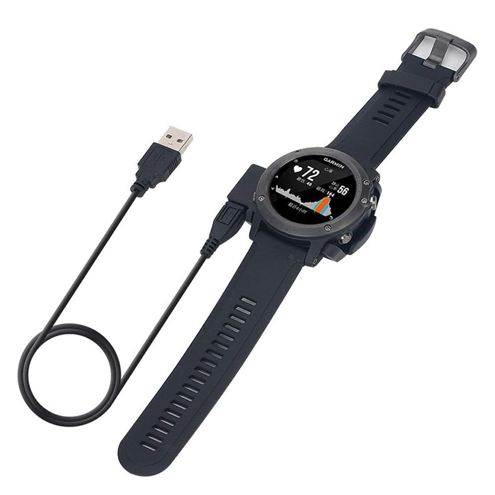 Techsuit TGC5 töltőkábel Garmin Fenix 3 Sapphire / 3 HR / 3, USB-A, Fekete