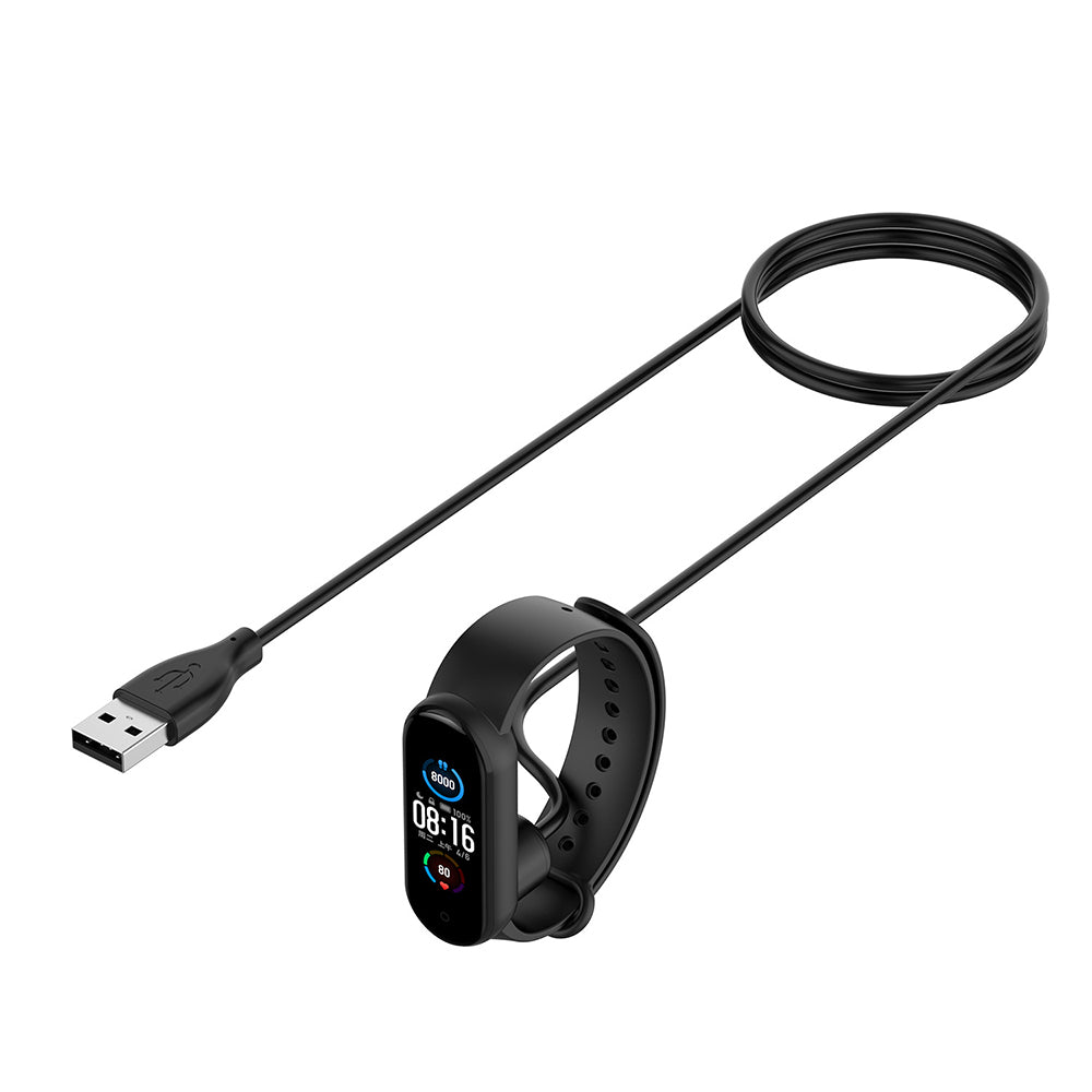 Techsuit TXC1 töltőkábel Xiaomi Smart Band 7 / 6 / 5 készülékekhez, USB-A, Fekete