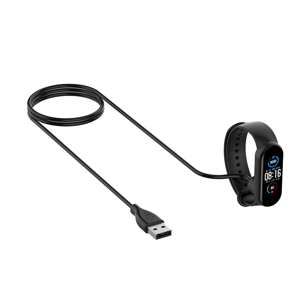 Techsuit TXC1 töltőkábel Xiaomi Smart Band 7 / 6 / 5 készülékekhez, USB-A, Fekete