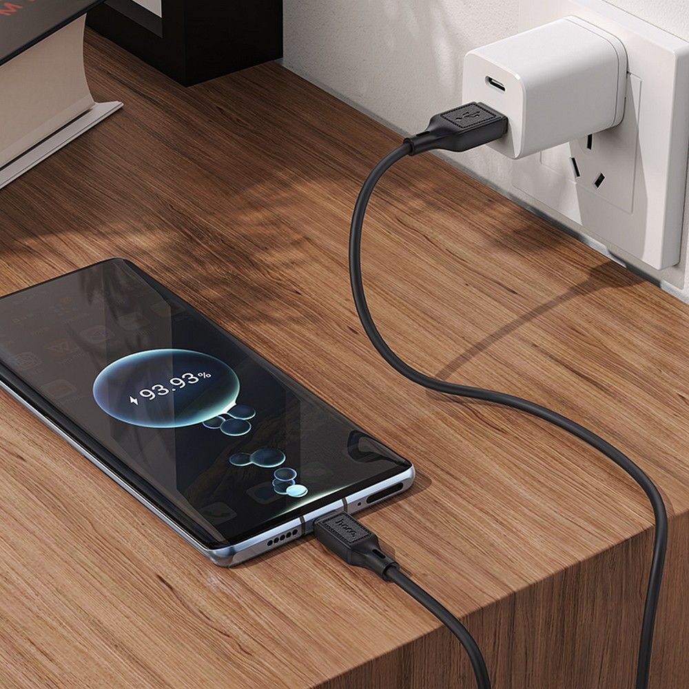 USB-A - USB-C HOCO X90 adat- és töltőkábel, 60W, 1m, Fekete