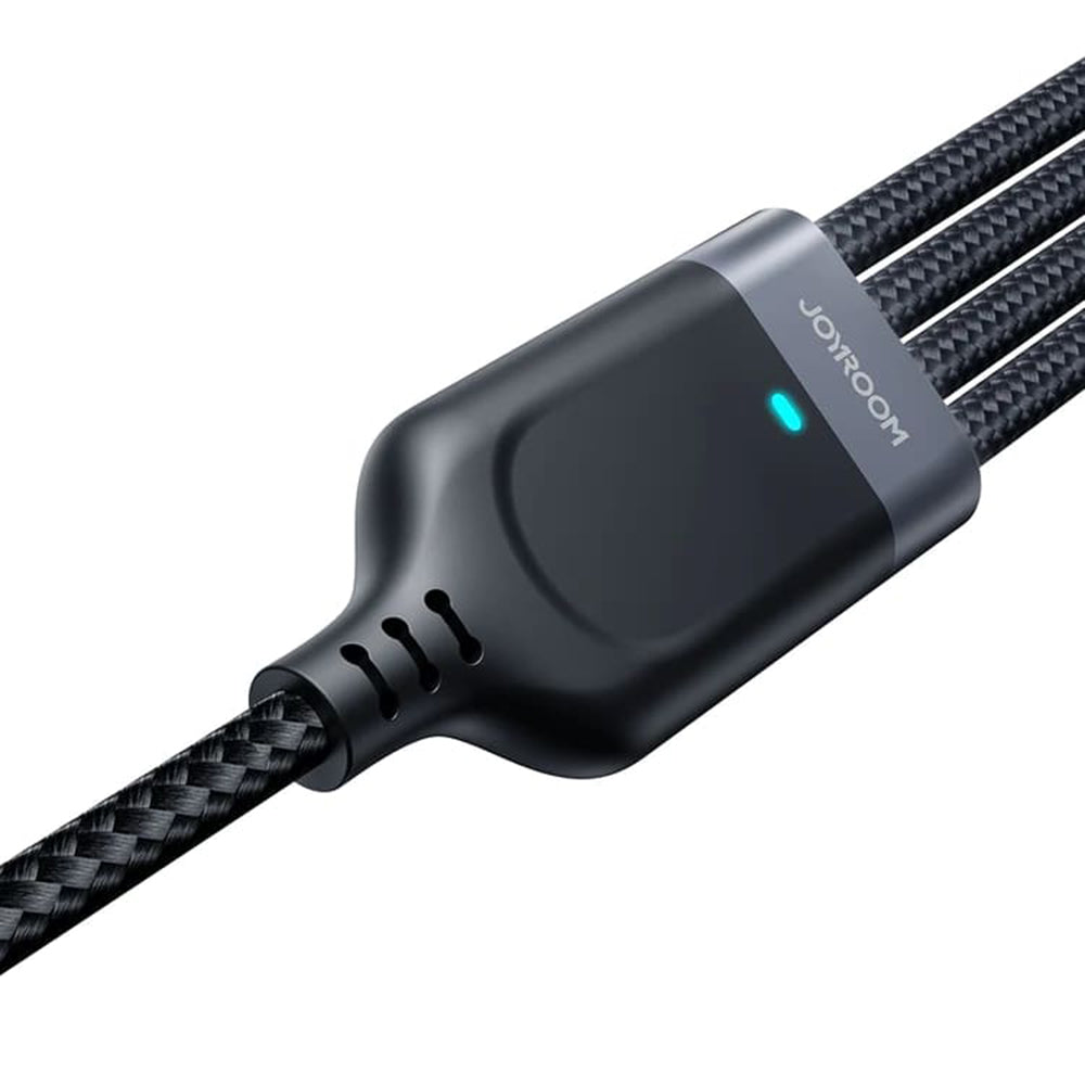 USB-A - Lightning / microUSB / 2 x USB-C Joyroom S-A18 4in1 töltőkábel, 20W, 1.2m, Fekete