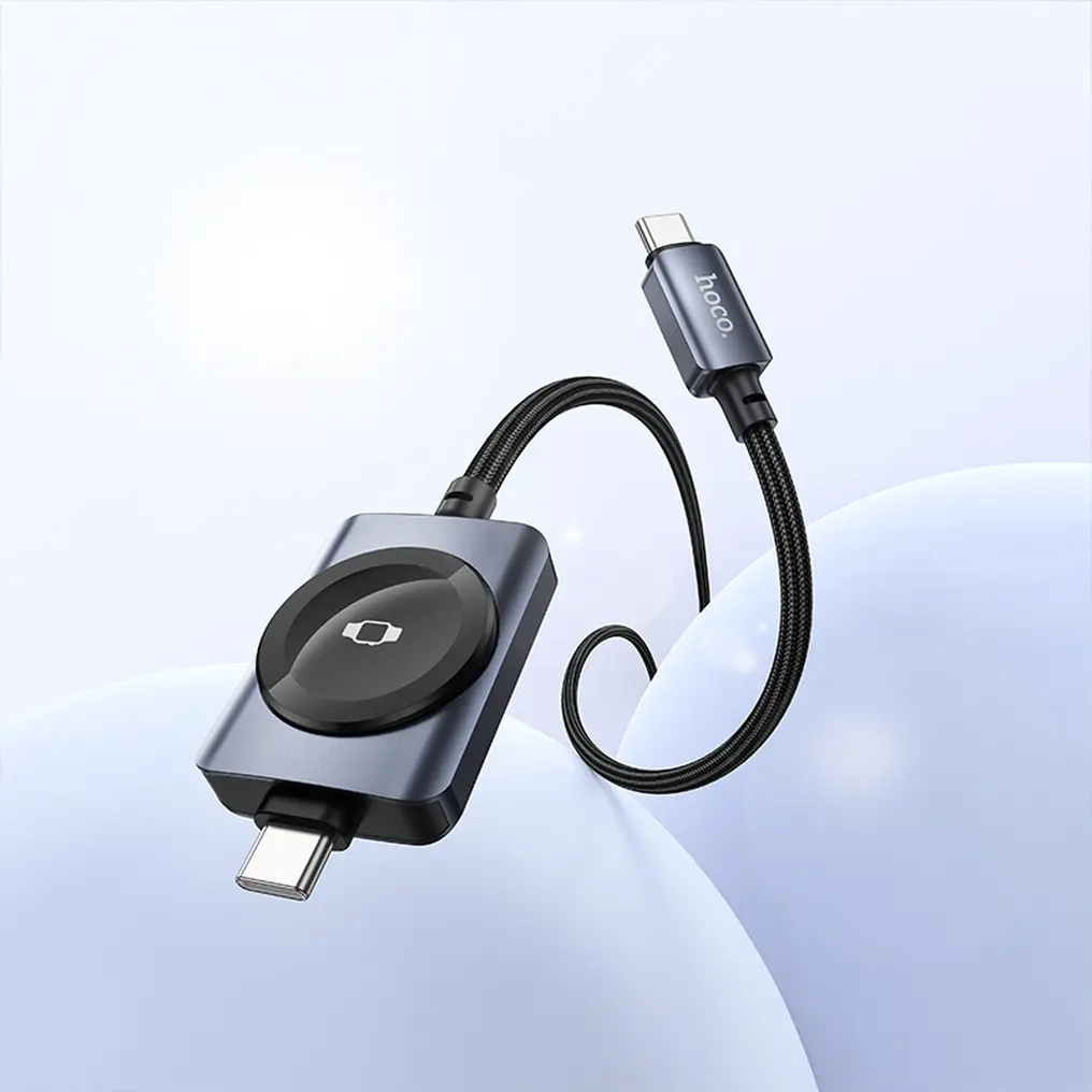 USB-C töltőkábel - USB-C HOCO CW66 2in1, 100W, 1,2m, Fekete