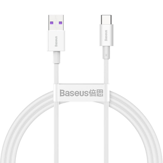 Adat- és töltőkábel USB-A - USB-C Baseus Superior sorozat, 66W, 1m, fehér CATYS-02