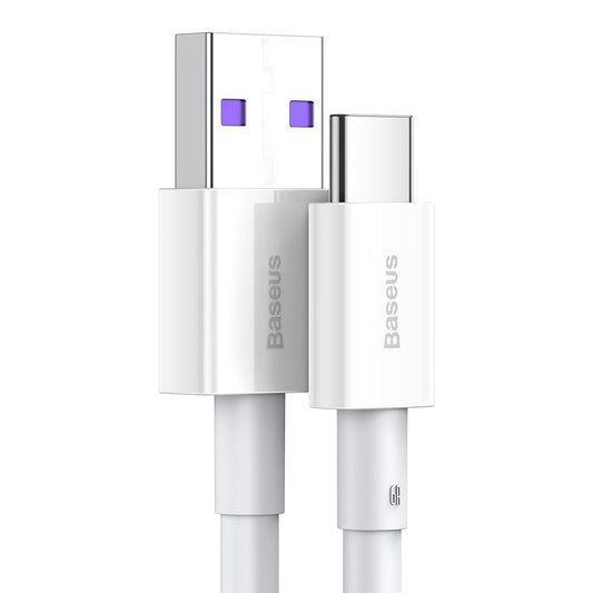 Adat- és töltőkábel USB-A - USB-C Baseus Superior sorozat, 66W, 1m, fehér CATYS-02