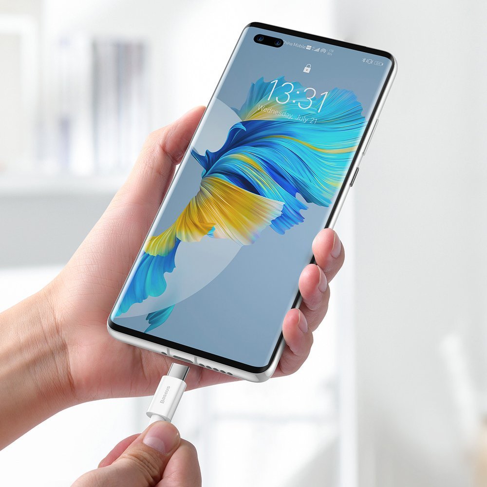 Adat- és töltőkábel USB-A - USB-C Baseus Superior sorozat, 66W, 1m, fehér CATYS-02