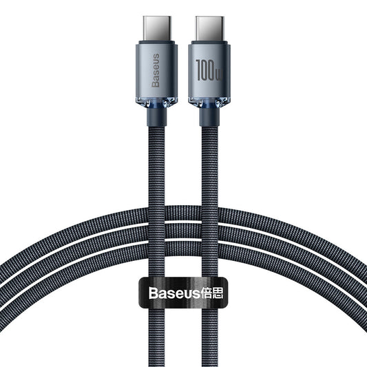 USB-C Data and Charging Cable - USB-C Baseus Crystal Shine Series, 100W, 1.2m, Black CAJY000601