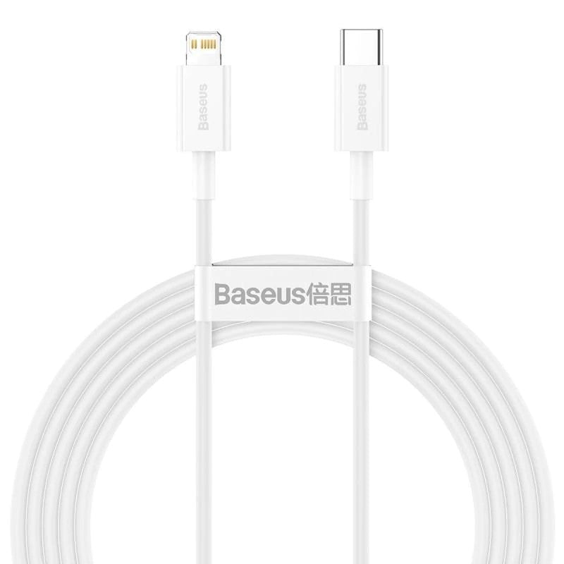 Adat- és töltőkábel USB-C - Lightning Baseus Superior sorozat, 20W, 2m, fehér CATLYS-C02