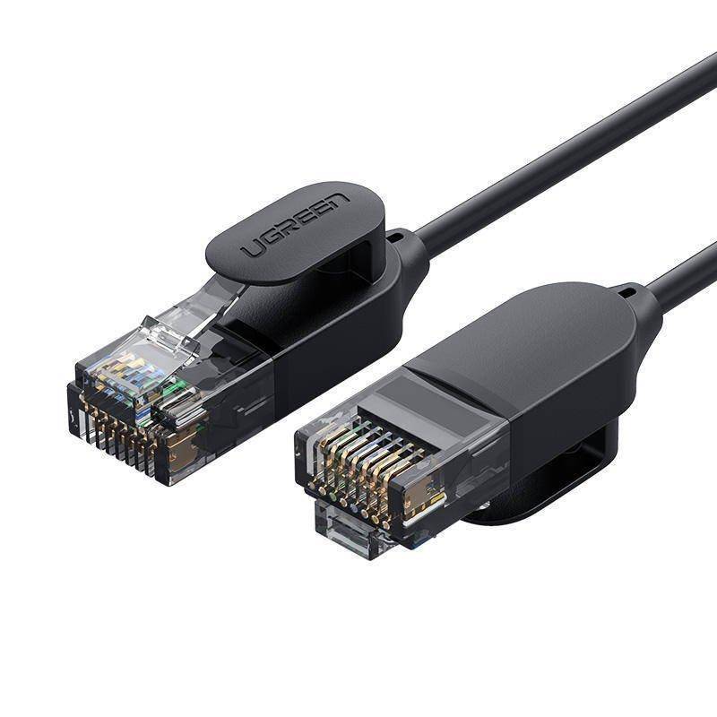 Hálózati kábel UGREEN NW122, UTP, Cat6A, 1m, Fekete