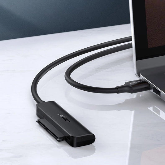 Kábel UGREEN CM321, USB-A 3.0 - SATA 2.5inch, 0.5m, Fekete