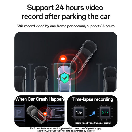 Yesido KM22 autós kamera, 1080P, Wi-Fi, Fekete