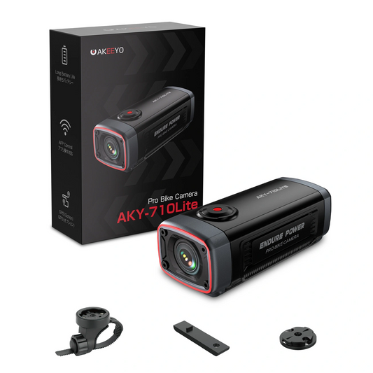 Akeeyo 710 Lite sportkamera kerékpárhoz / motorkerékpárhoz, 2K, Wi-Fi, fekete