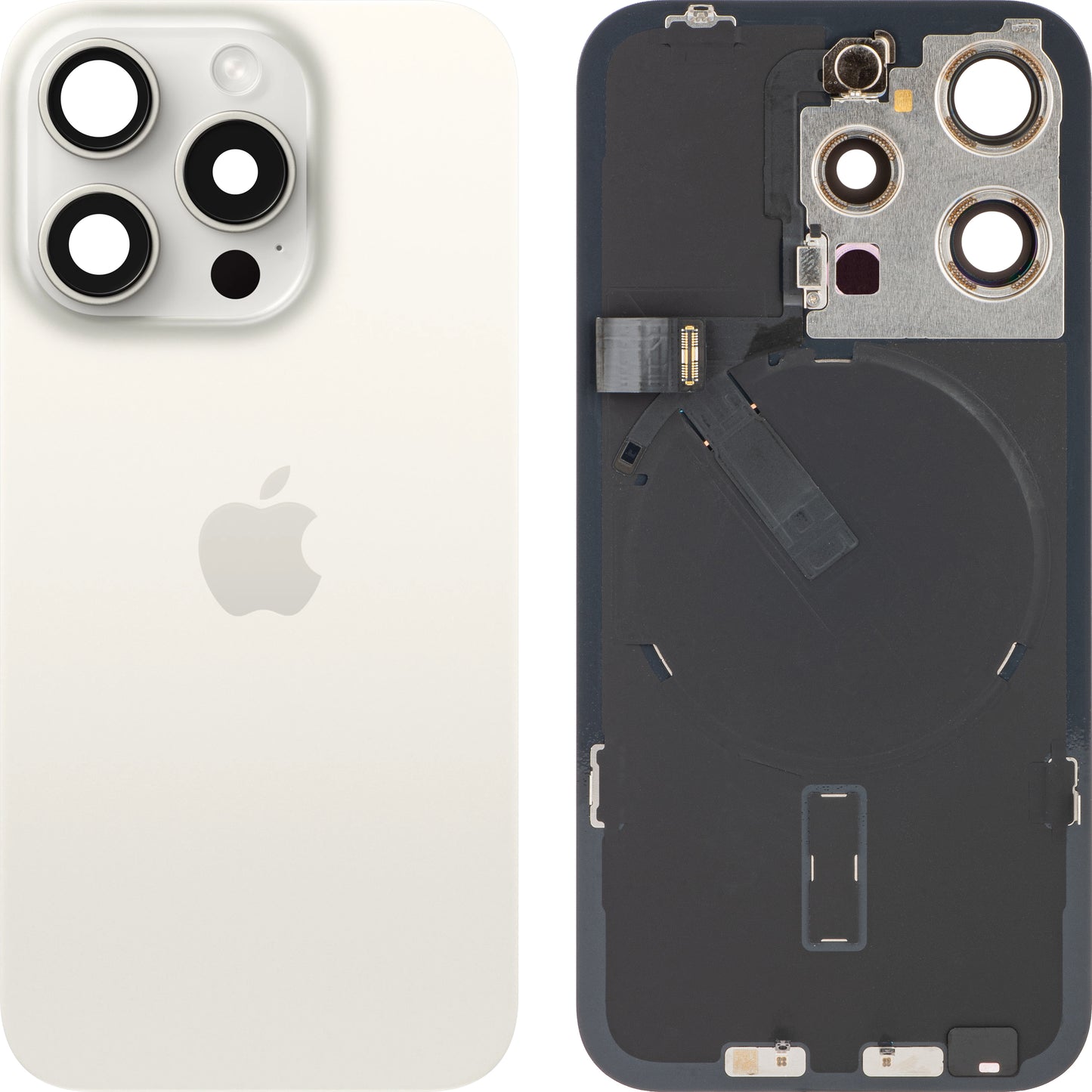 Apple iPhone 15 Pro akkumulátorvédő, fehér (fehér titán), Swap