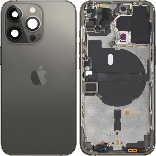 Apple iPhone 13 Pro akkumulátorvédő, középső tokkal, fekete (grafit), Swap