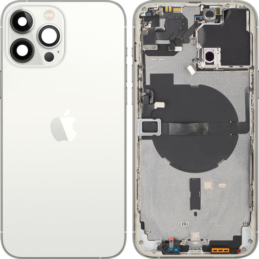 Apple iPhone 13 Pro Max akkumulátorvédő, középső tokkal, ezüst, cserélhető