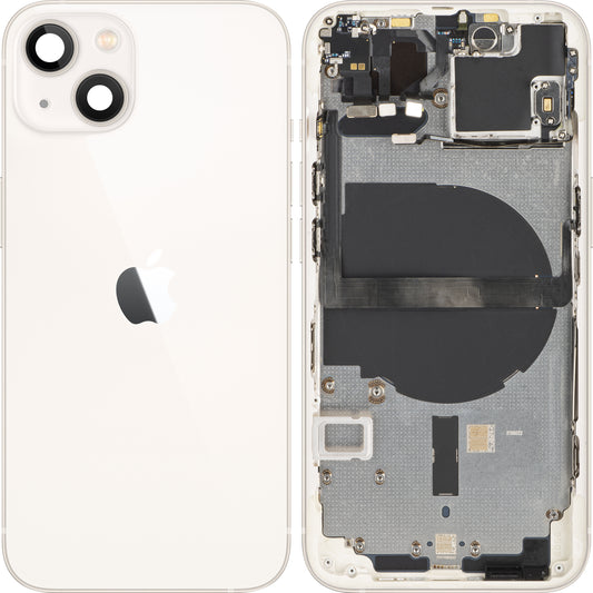 Apple iPhone 13 akkumulátorvédő, fél tokkal, fehér (Starlight), Swap