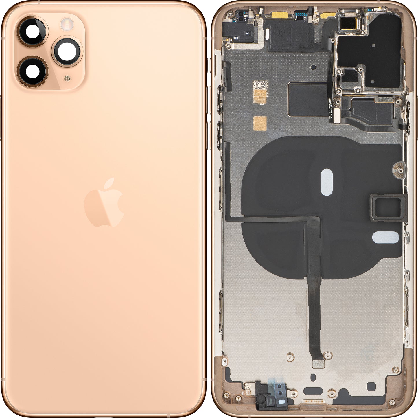 Apple iPhone 11 Pro Max akkumulátorvédő, fél tokkal, arany, cserélhető