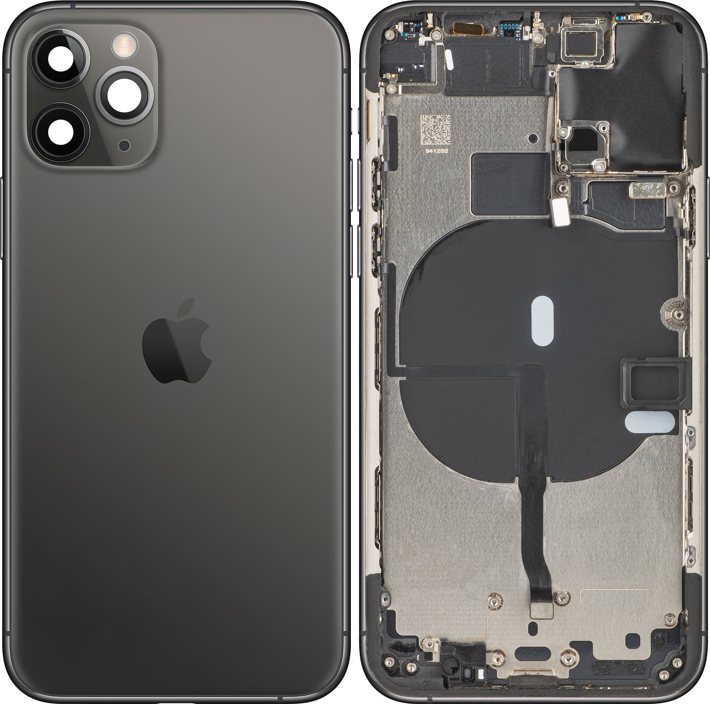 Apple iPhone 11 Pro akkumulátorvédő, fél tokkal, fekete (matt űrszürke), csere (B fokozat)