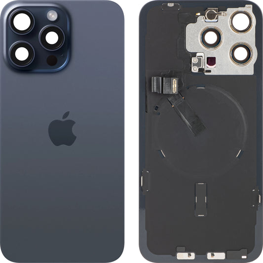 Akkumulátorfedél Apple iPhone 15 Pro Max, kék (kék titán), csere