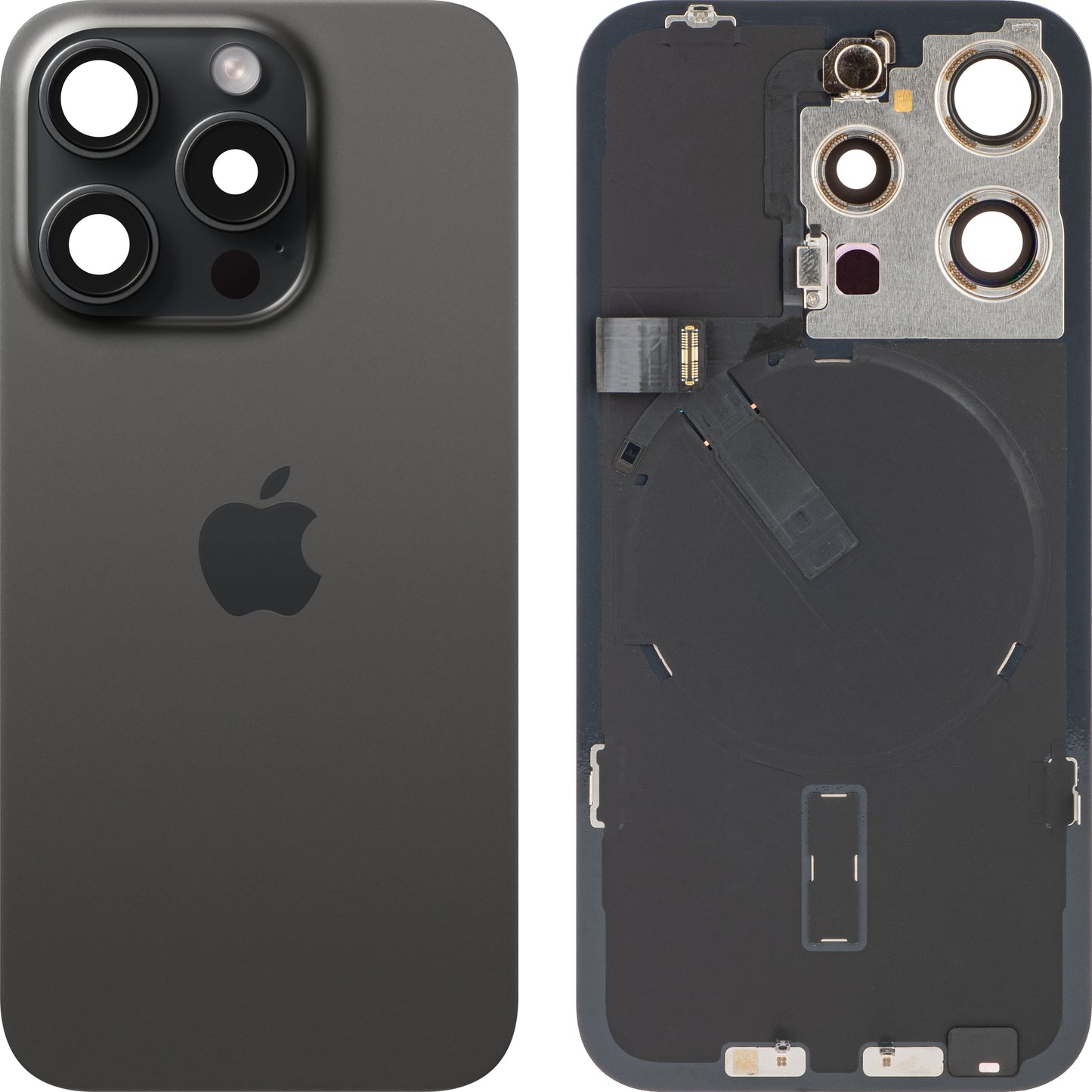 Apple iPhone 15 Pro akkumulátorvédő, fekete (fekete titán), Swap