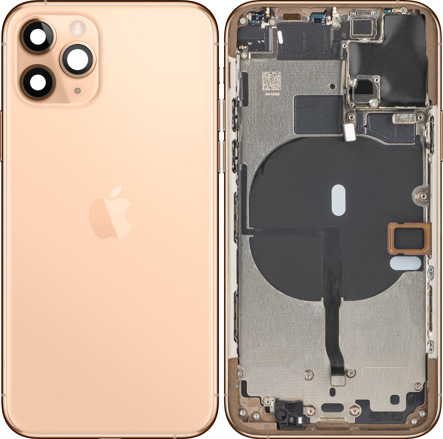 Apple iPhone 11 Pro akkumulátorvédő, fél tokkal, matt arany, cserélhető
