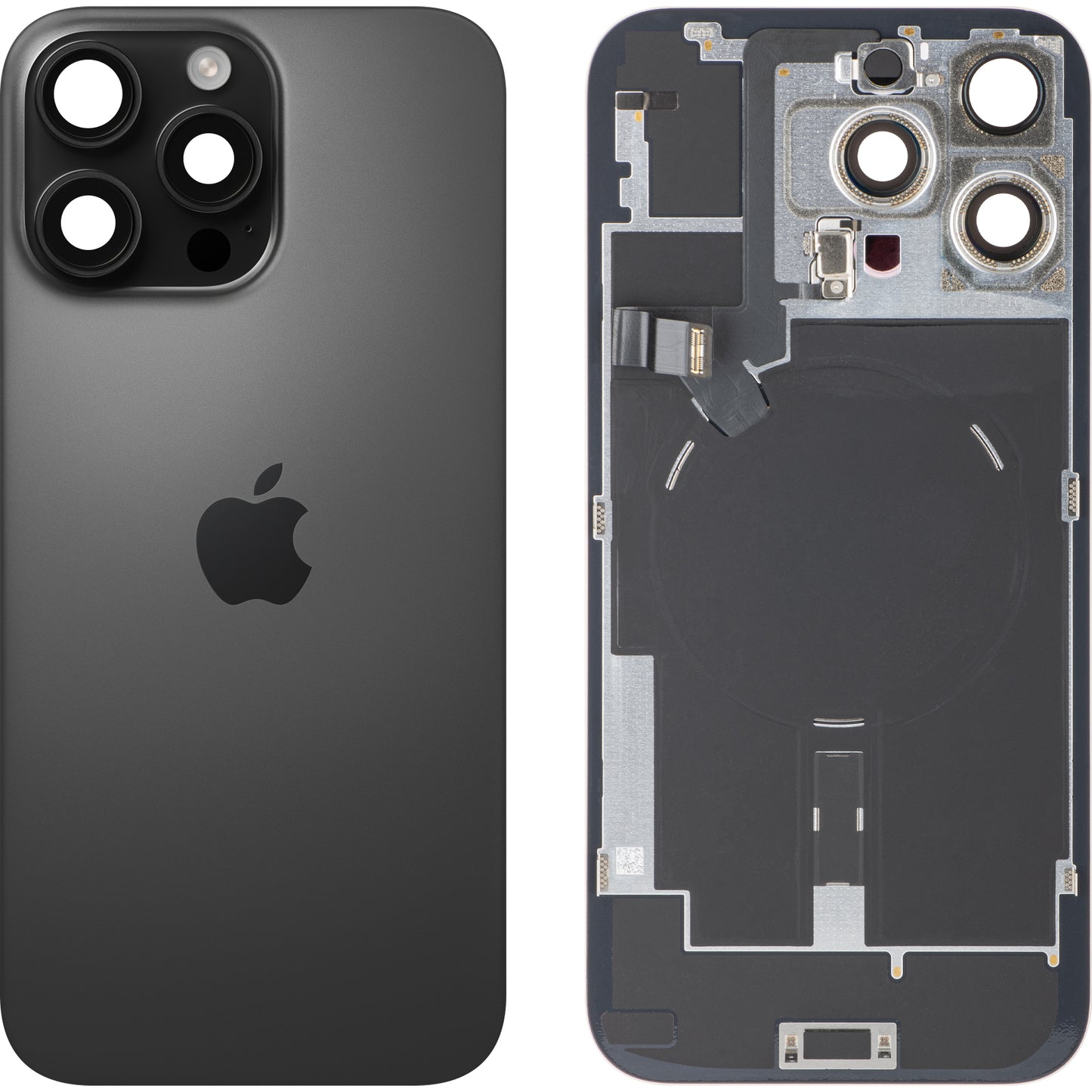 Apple iPhone 16 Pro Max akkumulátor fedél, Fekete (Black Titanium), Swap