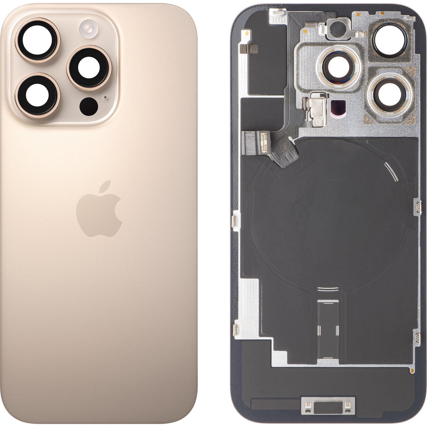 Apple iPhone 16 Pro akkumulátorfedél, Arany (Sivatagi Titán), Csere