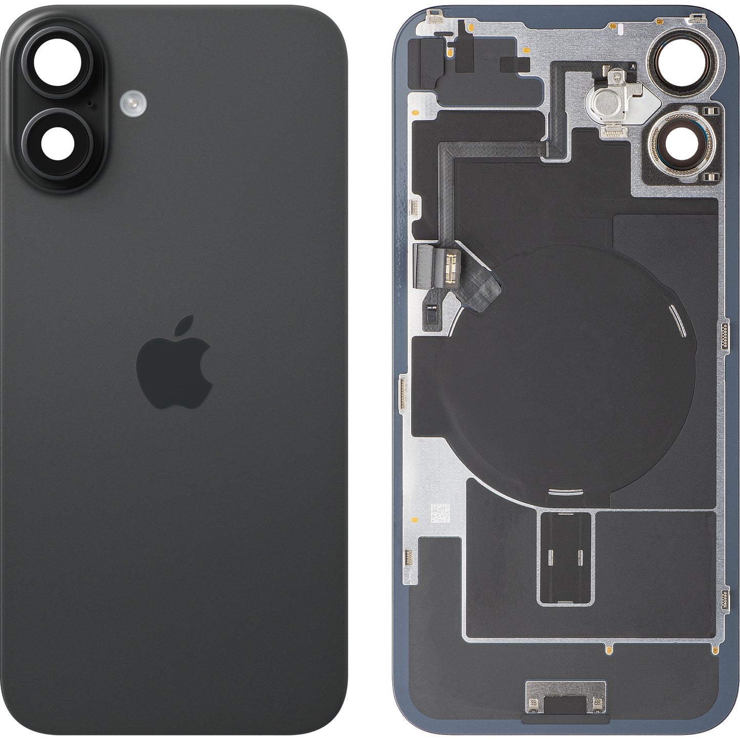 Apple iPhone 16 Plus akkumulátorfedél, Fekete, Csere