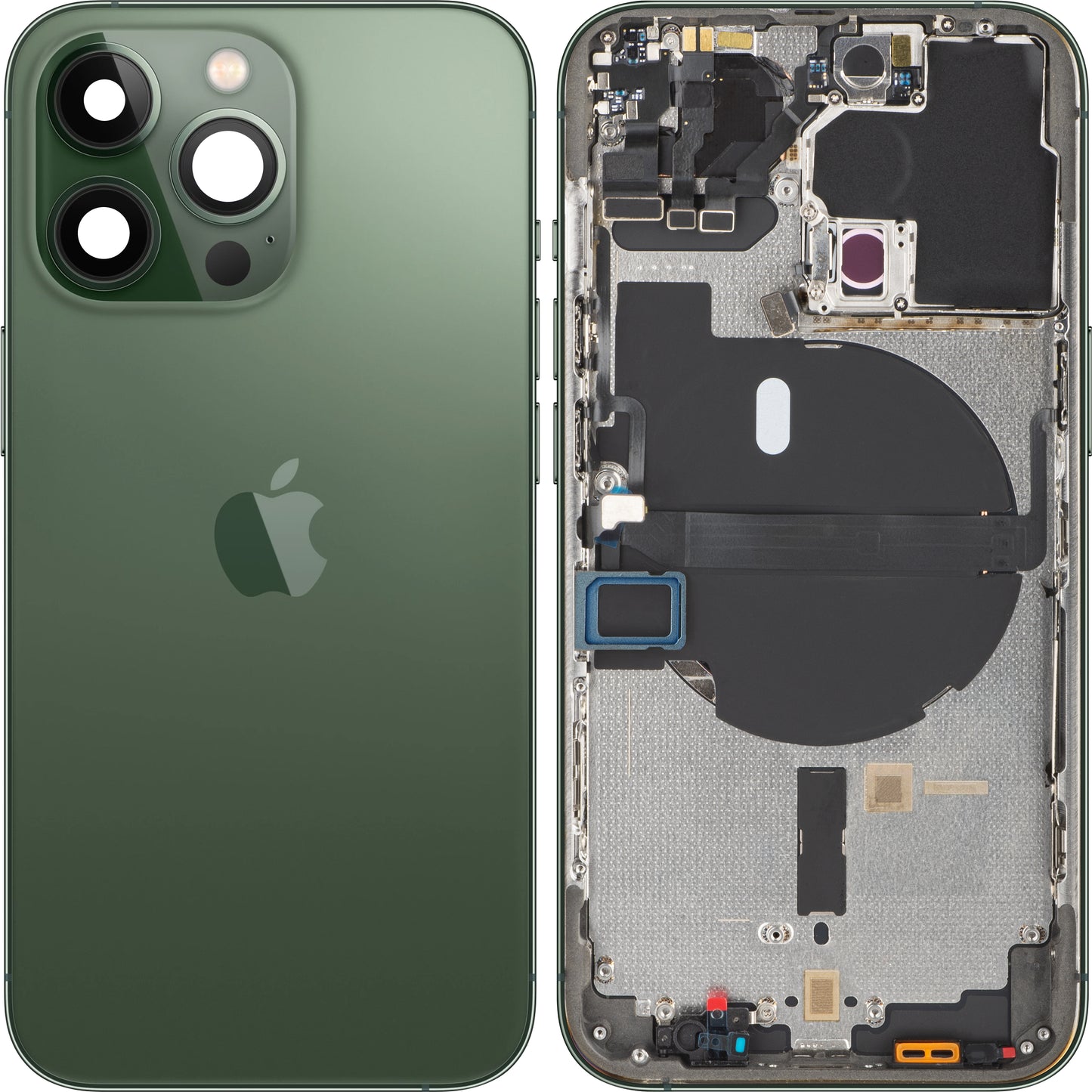 Apple iPhone 13 Pro akkumulátor fedél, középházzal, Zöld (Alpine Green), Swap