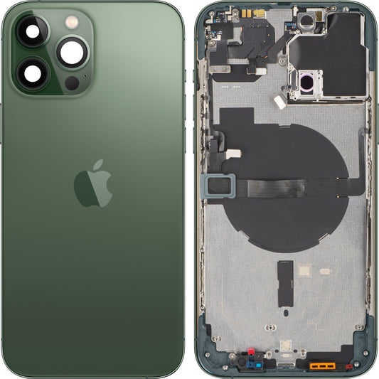 Apple iPhone 13 Pro Max akkumulátor fedél, középházzal, zöld (Alpine Green), Swap