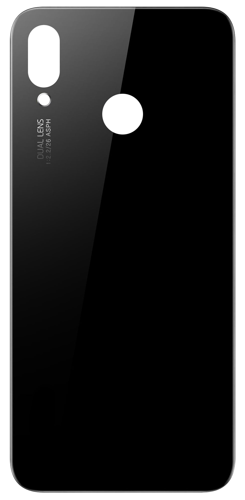 Akkufedél kompatibilis Huawei P20 Lite készülékhez, Fekete