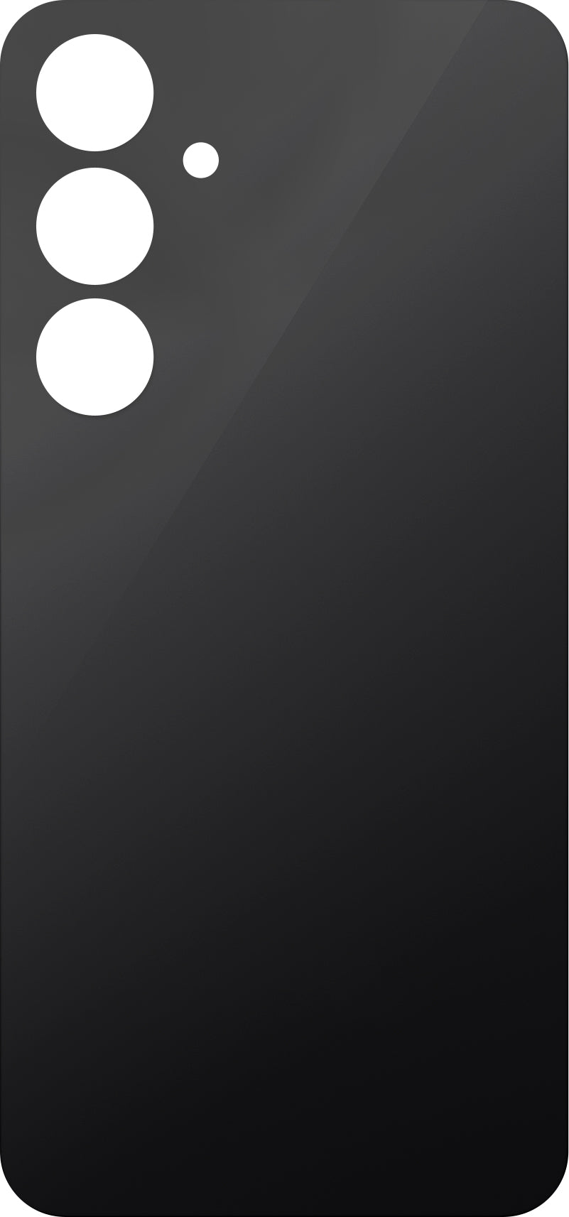Akkufedél kompatibilis Samsung Galaxy S24 FE S721-hez, fekete