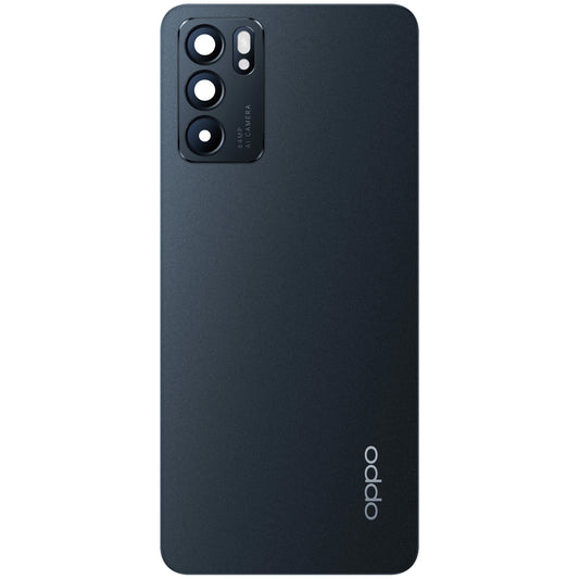 Akkumulátorfedél Oppo Reno6 5G, fekete (Stellar Black), szervizcsomag 4907797