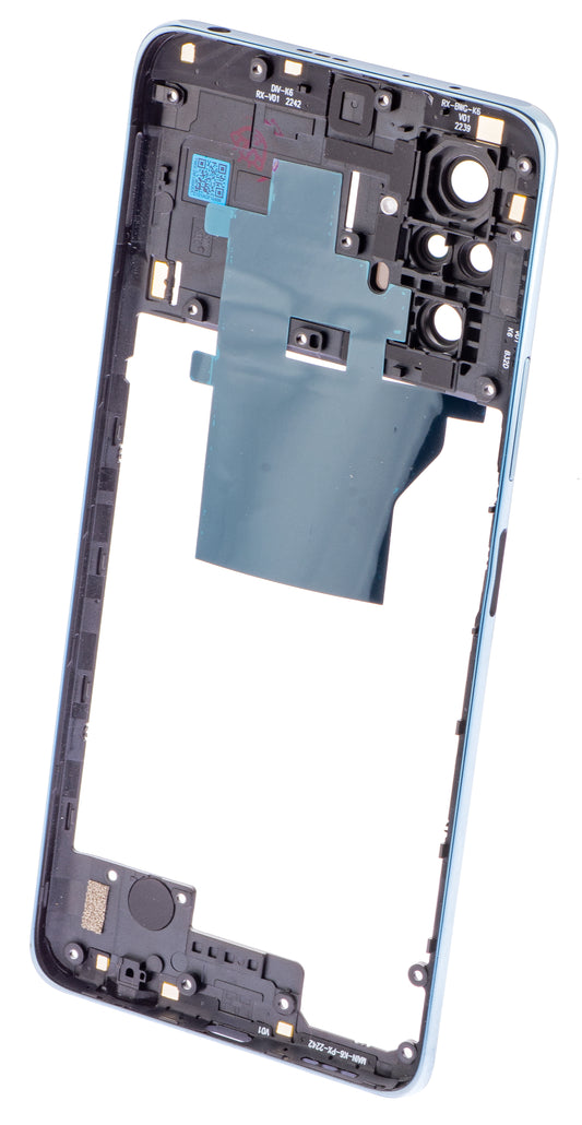 Mijloc tok - Kamera üveg hátlap Xiaomi Redmi Note 10 Pro, kék (Galaktikus kék)