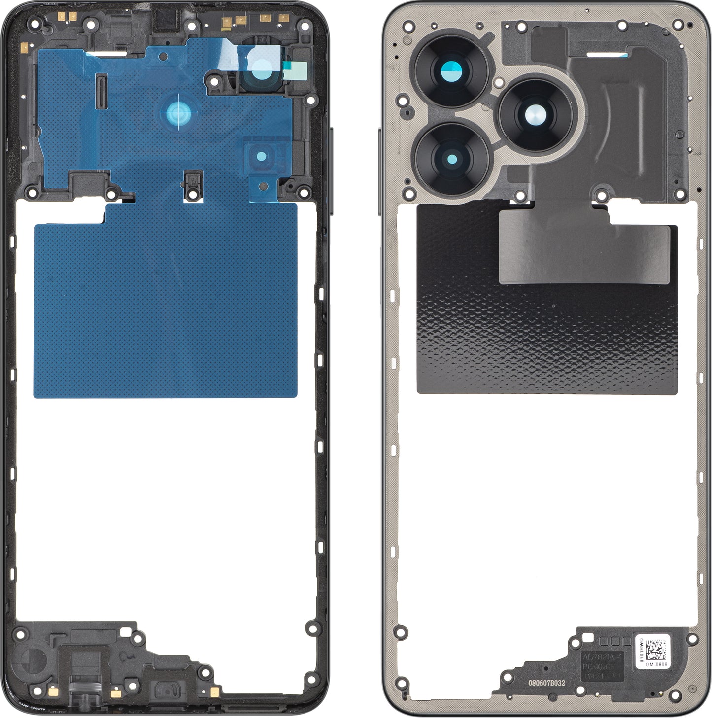 Honor X5c Plus középház, Fekete (Éjfekete), Service Pack 9707ACHX