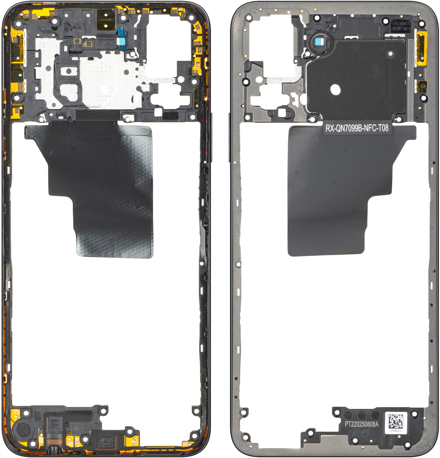 Honor X7c 5G / 200 Smart középház, Fekete (Midnight Black), Service Pack 9707ABNA