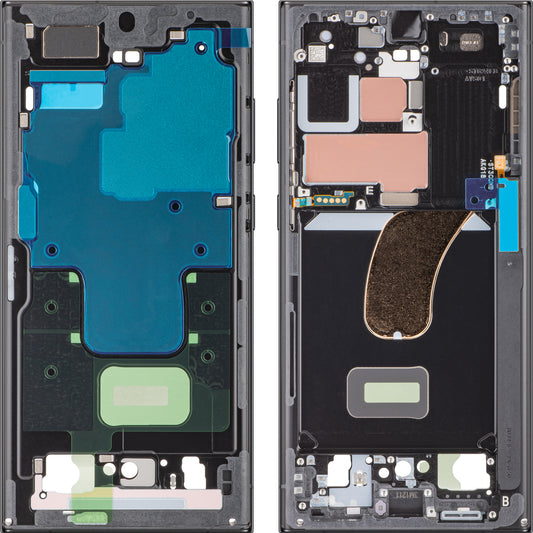 Mijloc tok Samsung Galaxy S23 Ultra S918, fekete (grafit), szervizcsomag GH96-15833E