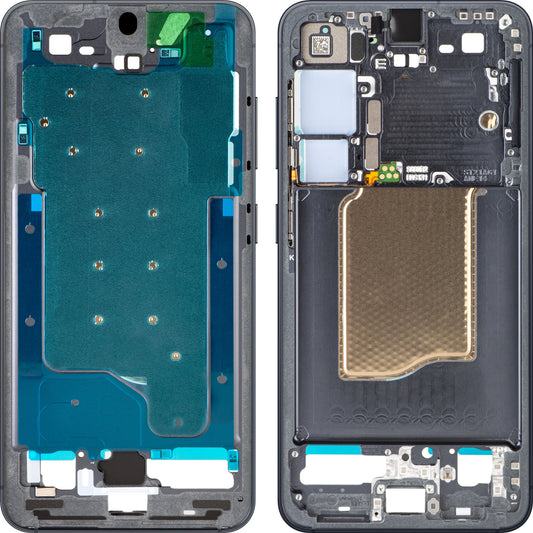 Samsung Galaxy S25 S931 középház, Fekete, Service Pack GH82-36328E