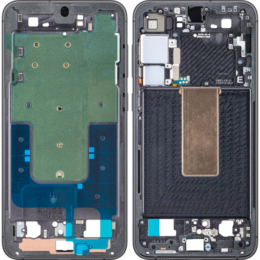 Samsung Galaxy S23+ S916 középház, Fekete (Phantom Black), Service Pack GH96-15838A