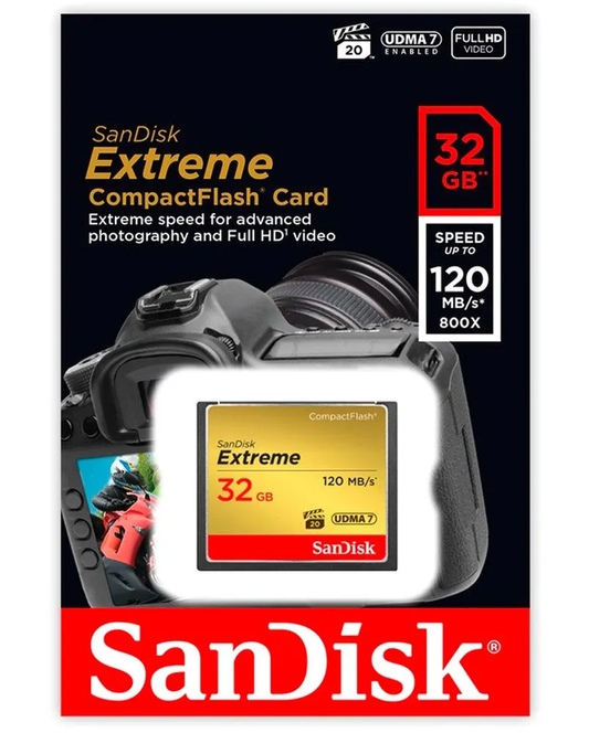 SanDisk Extreme CompactFlash memóriakártya, 32Gb, UDMA 7 SDCFXSB-032G-G46