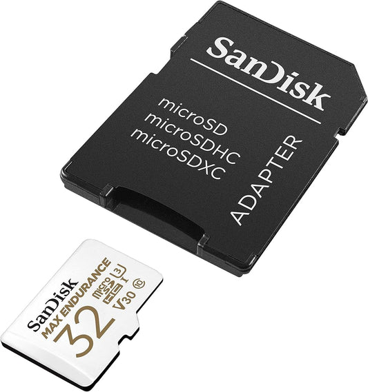 SanDisk MAX Endurance microSDHC memóriakártya, 32Gb, 10. osztály / UHS-1 U3, adapterrel SDSQQVR-032G-GN6IA