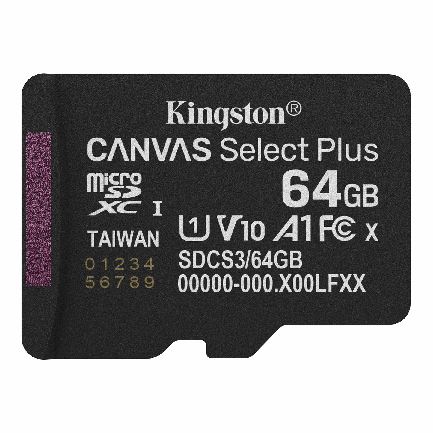 Kingston Canvas Select Plus Android A1 microSDXC memóriakártya, 64GB, 10. osztály / UHS-1 U1 SDCS3/64GBSP