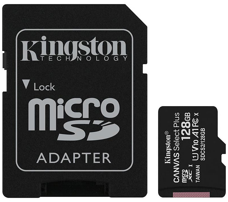 Kingston Canvas Select Plus Android A1 microSDXC memóriakártya Kingston Canvas Select Plus Android A1, 128Gb, Class 10 / UHS-1 U1, SDCS2/128GB adapterrel