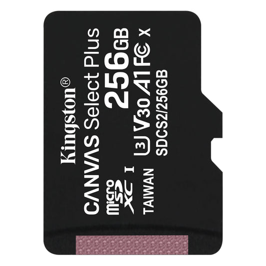 Kingston Canvas Select Plus Android A1 microSDXC memóriakártya Kingston Canvas Select Plus Android A1, 256Gb, Class 10 / UHS-1 U1 SDCS2/256GBSP