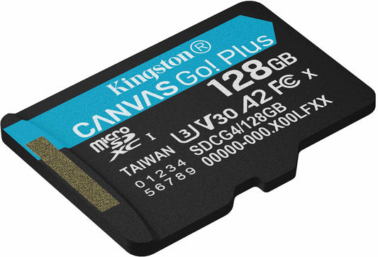 Kingston Canvas Go Plus Android A2 microSDXC memóriakártya, 128Gb, 10. osztály / UHS-1 U3 SDCG4/128GBSP